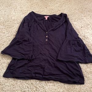 EUC Lilly Pulitzer navy blue long sleeve top